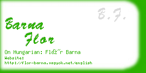 barna flor business card